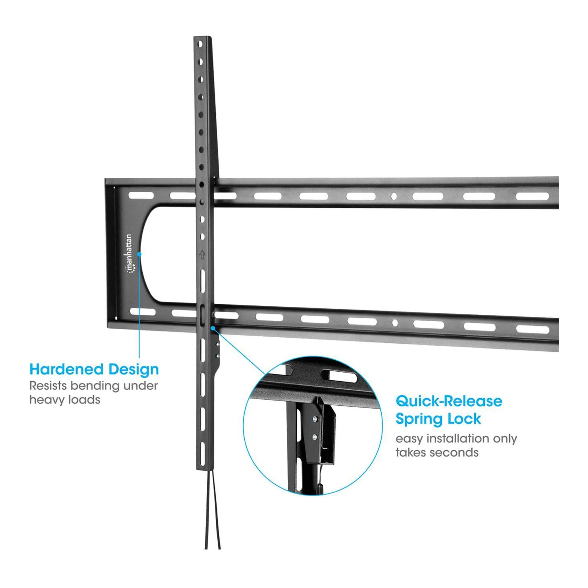 Manhattan 461917 60" to 120" Heavy-Duty Low-Profile Large-Screen Fixed TV Wall Mount - Image 5