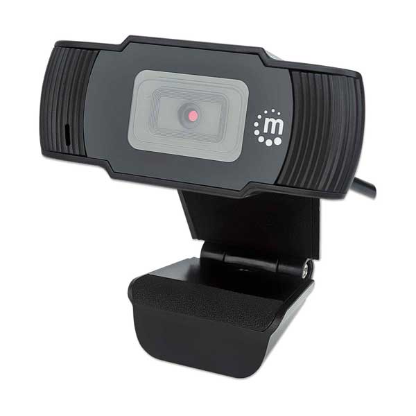 Manhattan 462006 2MP 1080p Full HD USB Webcam with Integrated Microphone and Adjustable Clip Base