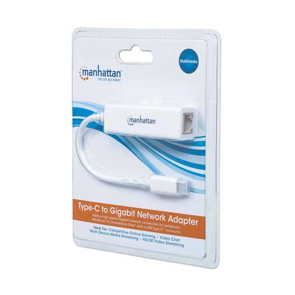Manhattan 507585 USB 3.1 Type-C to Gigabit Network Adapter - Image 2