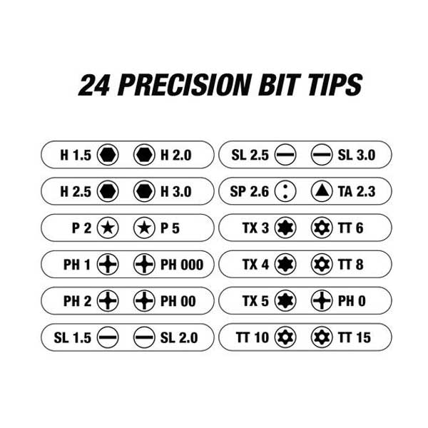 Megapro Tools 251PRECISION 24-in-1 Multi-Bit Precision Screwdriver - Image 3
