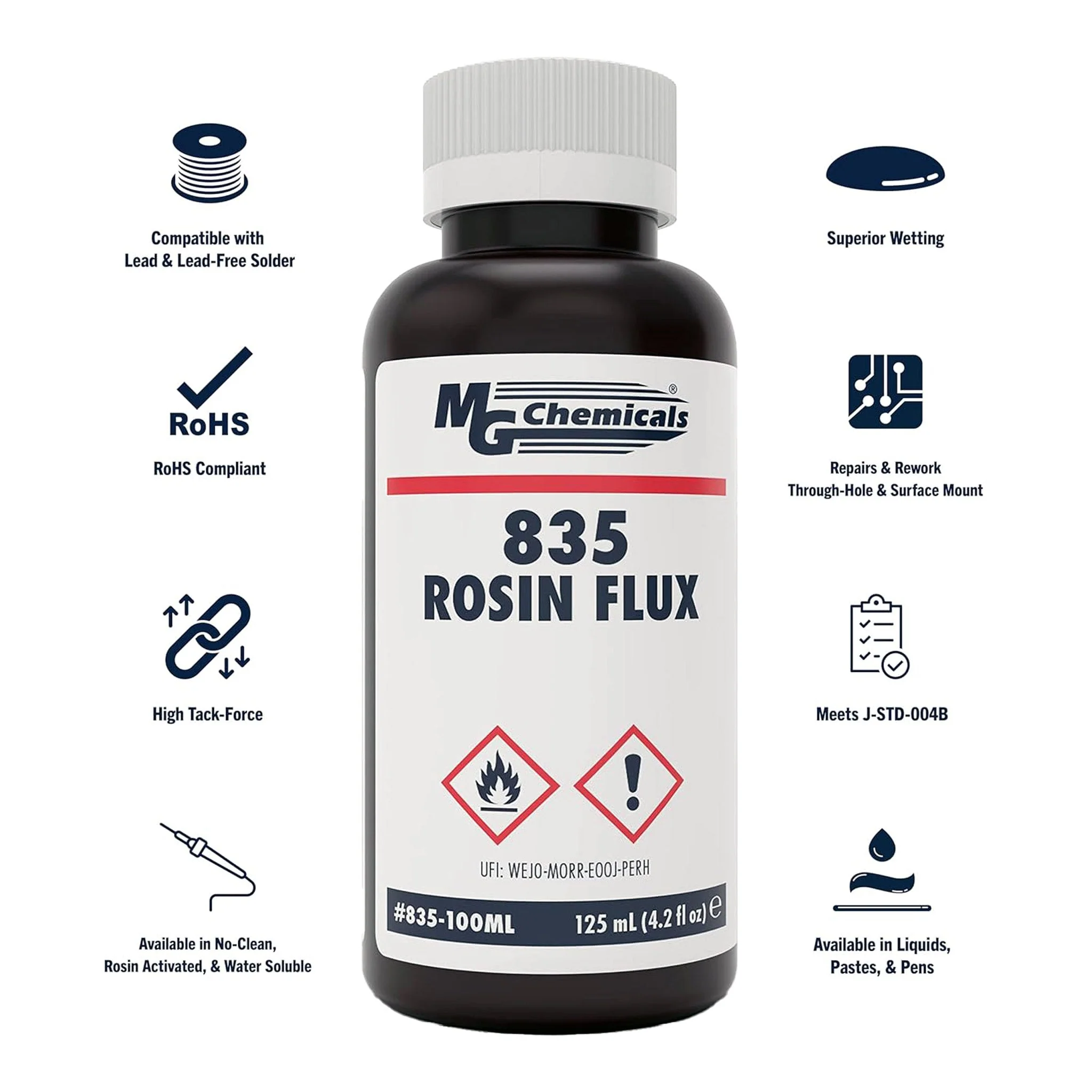 MG Chemicals 835-100ML Rosin Flux - 125mL - Image 2
