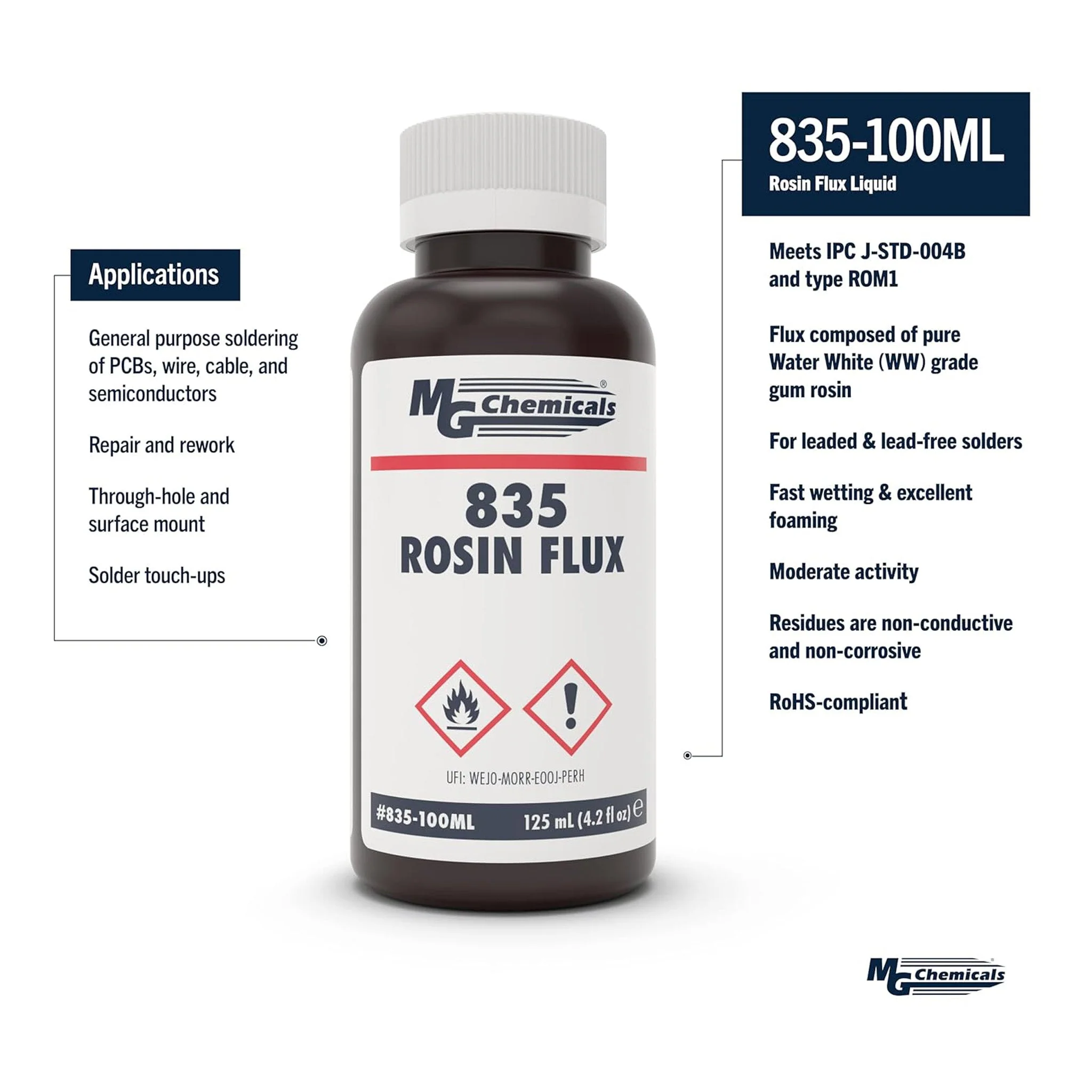 MG Chemicals 835-100ML Rosin Flux - 125mL - Image 3