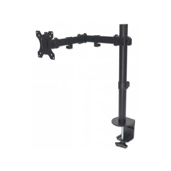 Manhattan 461542 Universal Tilting Swing Arm LCD Monitor Clamp Mount (13" to 32", Black)