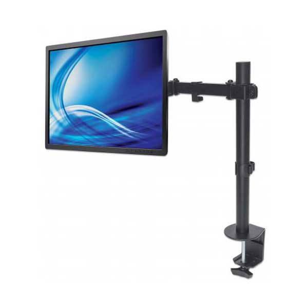 Manhattan 461542 Universal Tilting Swing Arm LCD Monitor Clamp Mount (13" to 32", Black) - Image 2