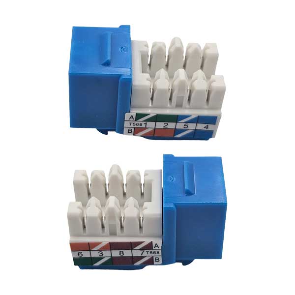 Micro Connectors CAT6 Unshielded Punch Down Keystone Jack with Tool | Blue | 10-Pack | FRT-840BL10-T - Image 2