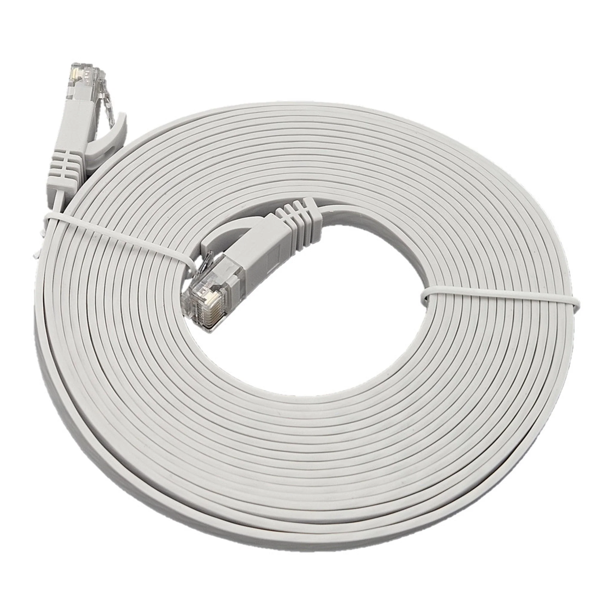 Micro Connectors E08-014FL-W 14ft 30AWG CAT6 UTP RJ45 Flat Networking Patch Cable - White - Image 2
