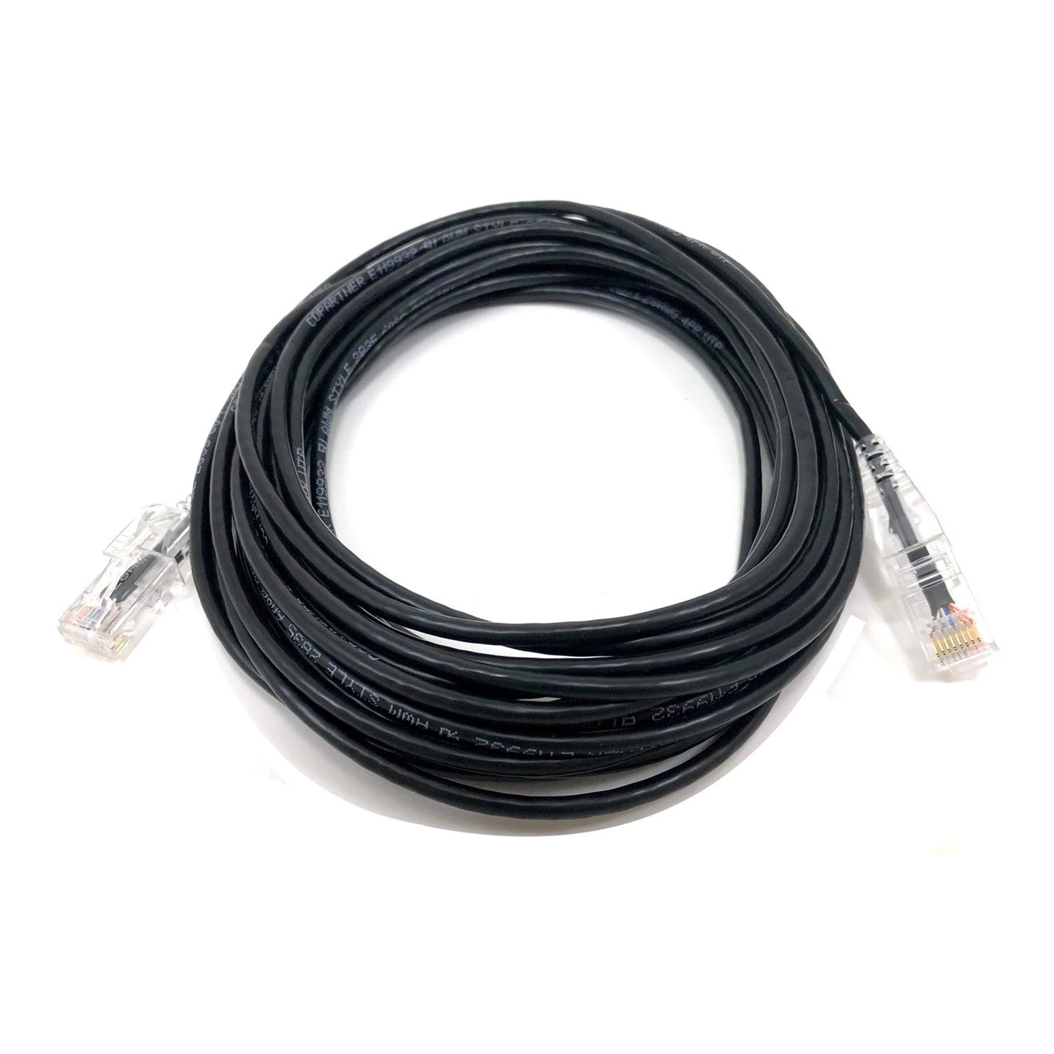 Micro Connectors E08-025B-SLIM 25ft 28AWG Ultra Slim Cat6 Patch Cable - Black - Image 2