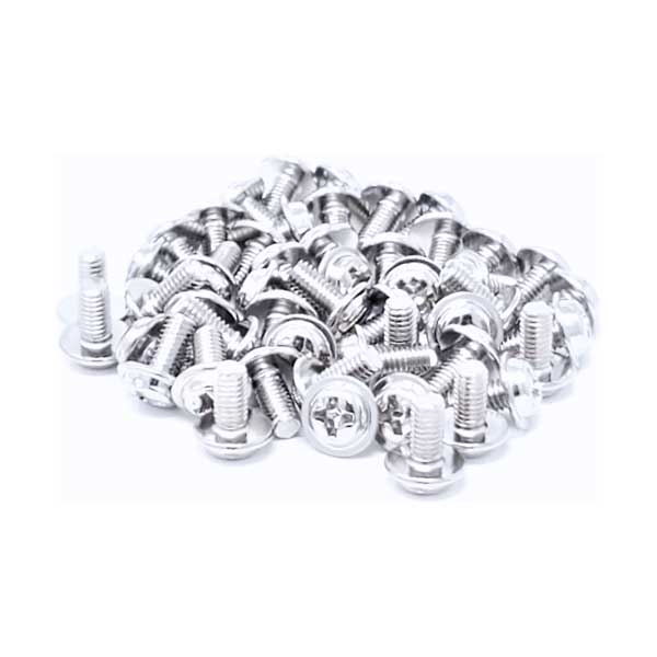 Micro Connectors SCW-50M3 50-Pack M3 x 1/4in PC Mounting Computer Case Screws