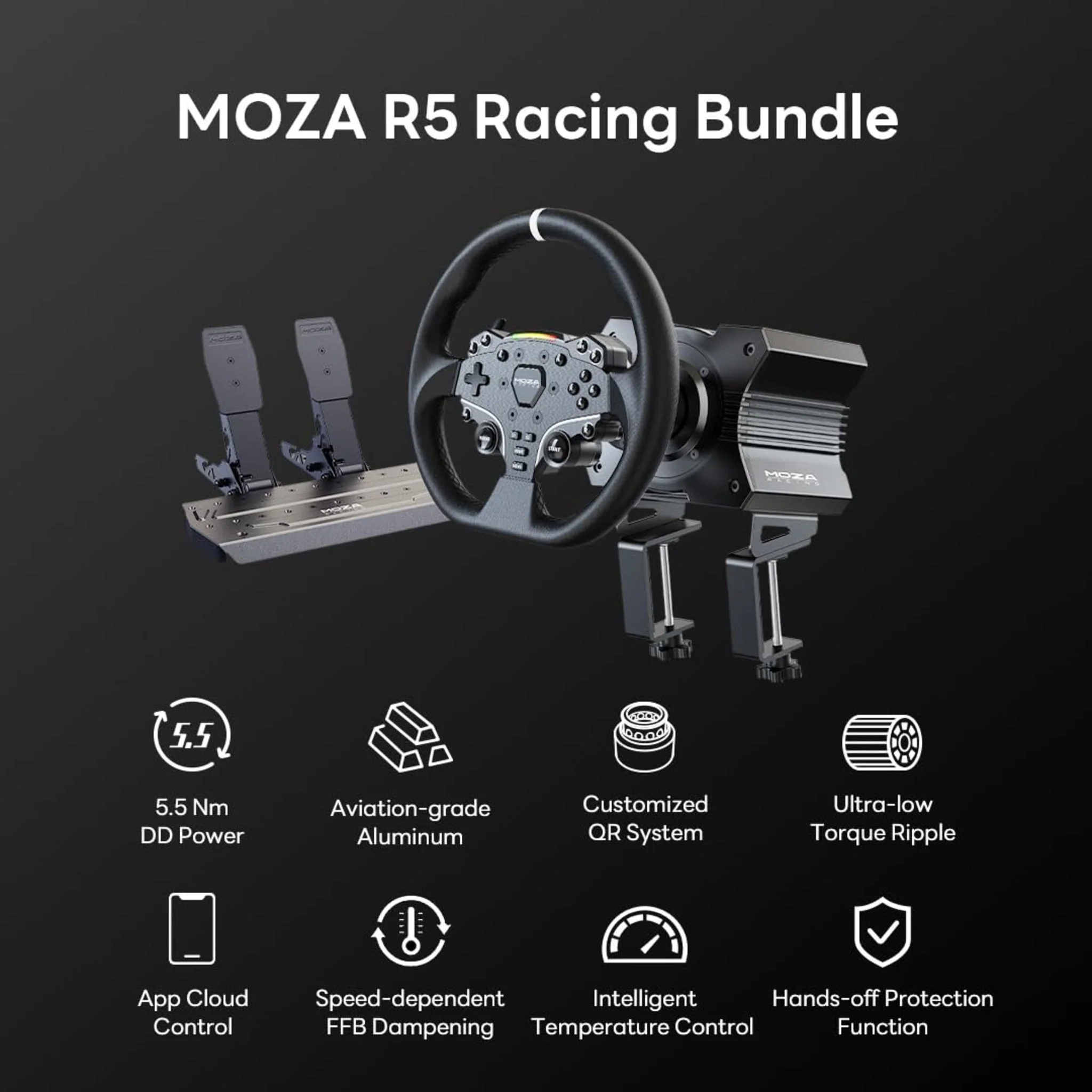 Moza R5 Direct Drive Sim Racing Bundle - Image 2