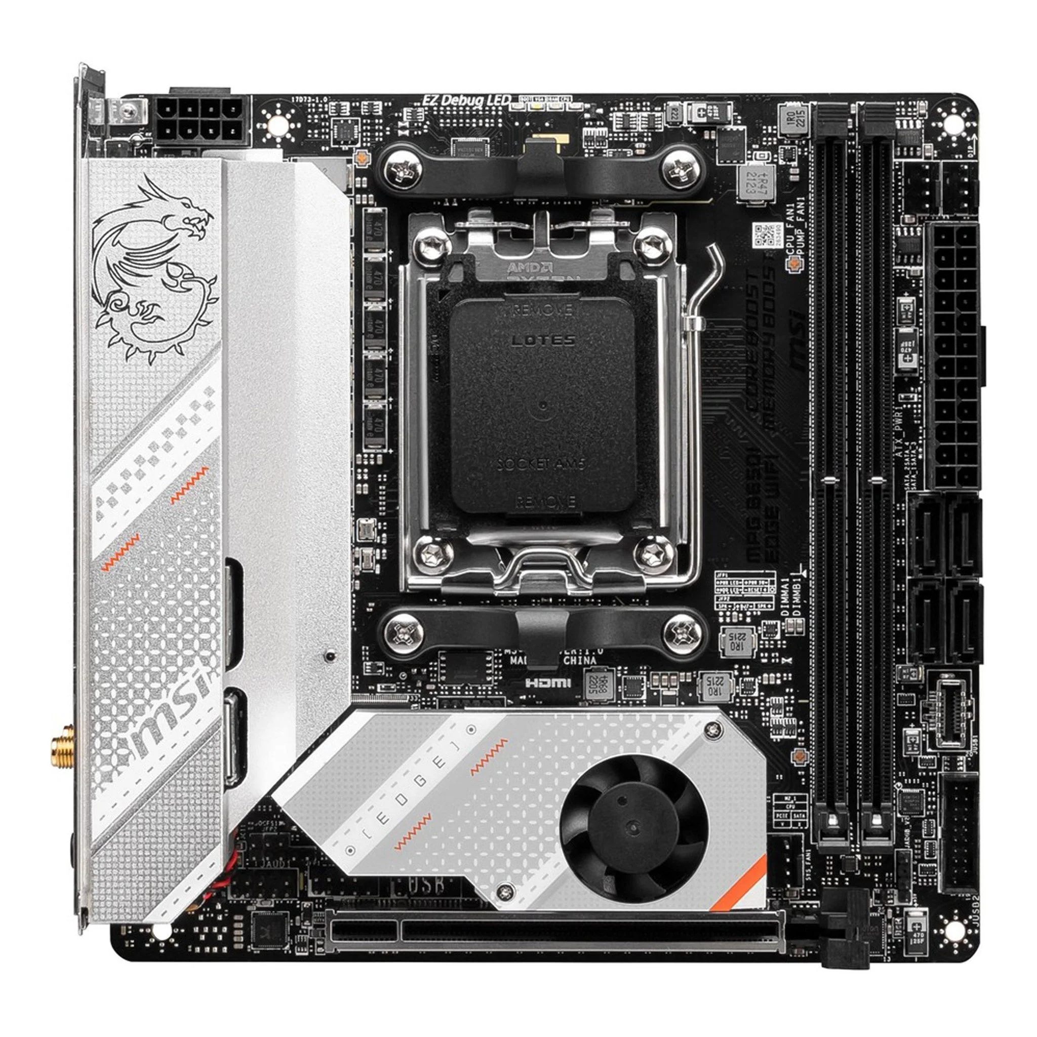 MSI B650IEDGEWIFI MPG B650I EDGE WIFI Gaming Desktop Motherboard - AMD B650 Chipset - Socket AM5 - Mini ITX - Image 2
