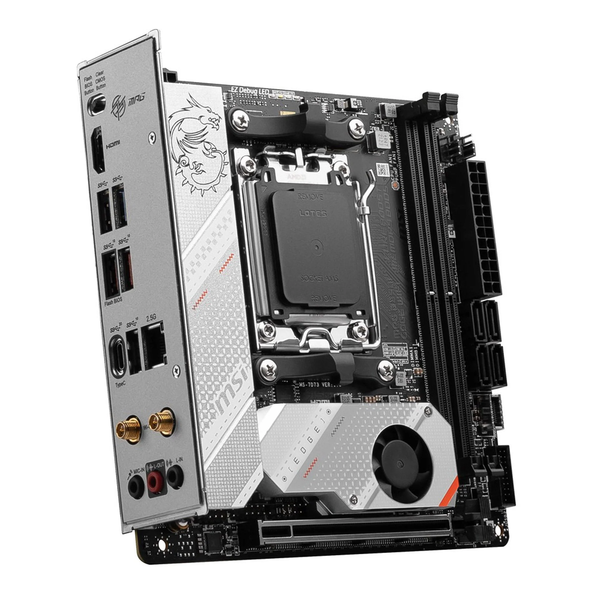 MSI B650IEDGEWIFI MPG B650I EDGE WIFI Gaming Desktop Motherboard - AMD B650 Chipset - Socket AM5 - Mini ITX - Image 4