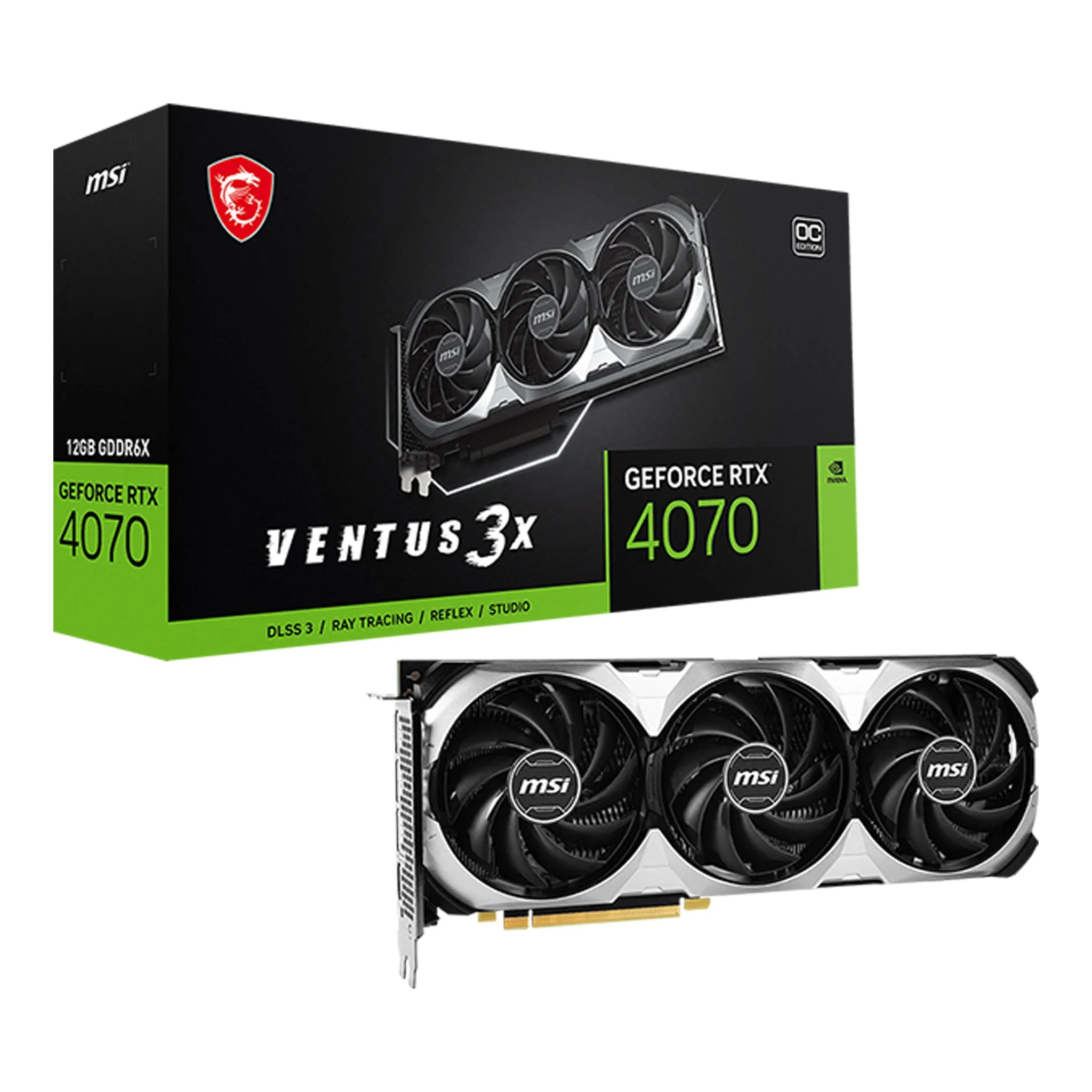MSI G4070V3X12C NVIDIA GeForce RTX 4070 VENTUS 3X 12G OC Graphic Card