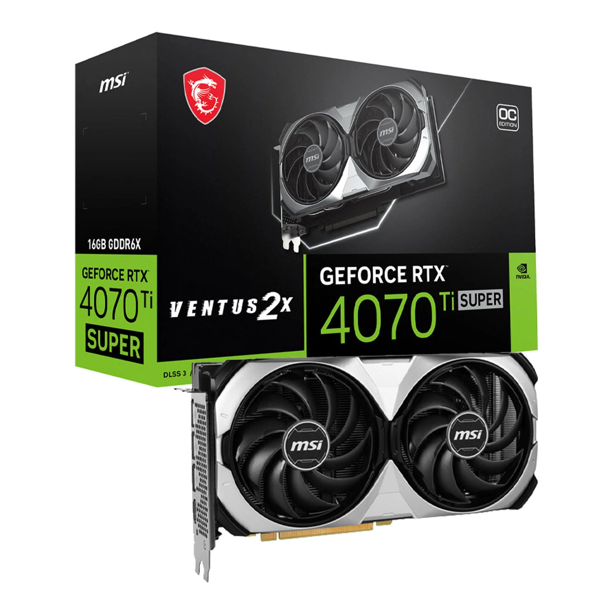 MSI G407TS16V2C NVIDIA GeForce RTX 4070 Ti SUPER 16G VENTUS 2X OC Graphics Card
