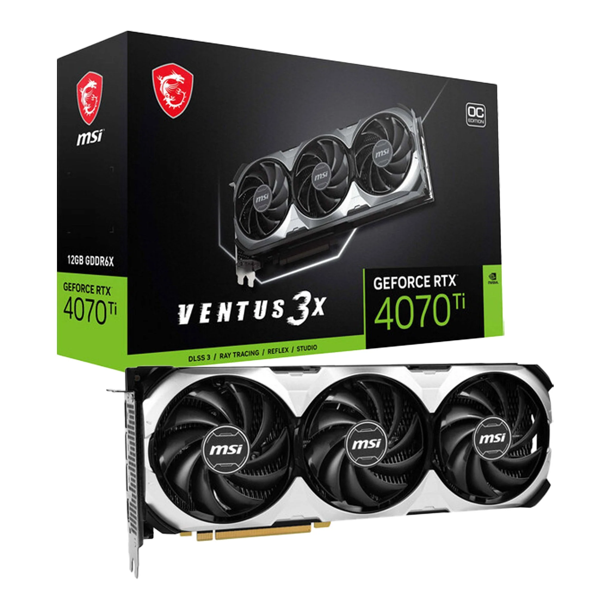 MSI G407TV3XE12C NVIDIA GeForce RTX 4070 Ti Graphic Card - 12GB GDDR6X