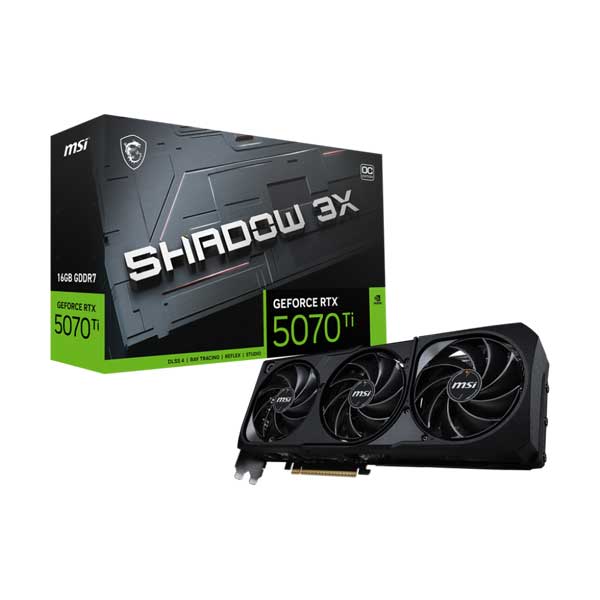 MSI GeForce RTX 5070 Ti 16G SHADOW 3X OC Graphics Card (G507T-16S3C)