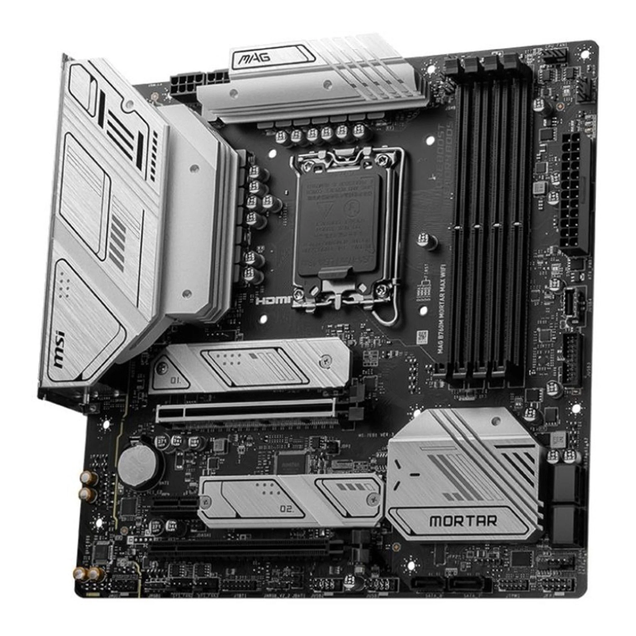 MSI MAG B760M MORTAR WIFI Intel LGA1700 DDR5 Micro ATX Gaming Desktop Motherboard - Image 3