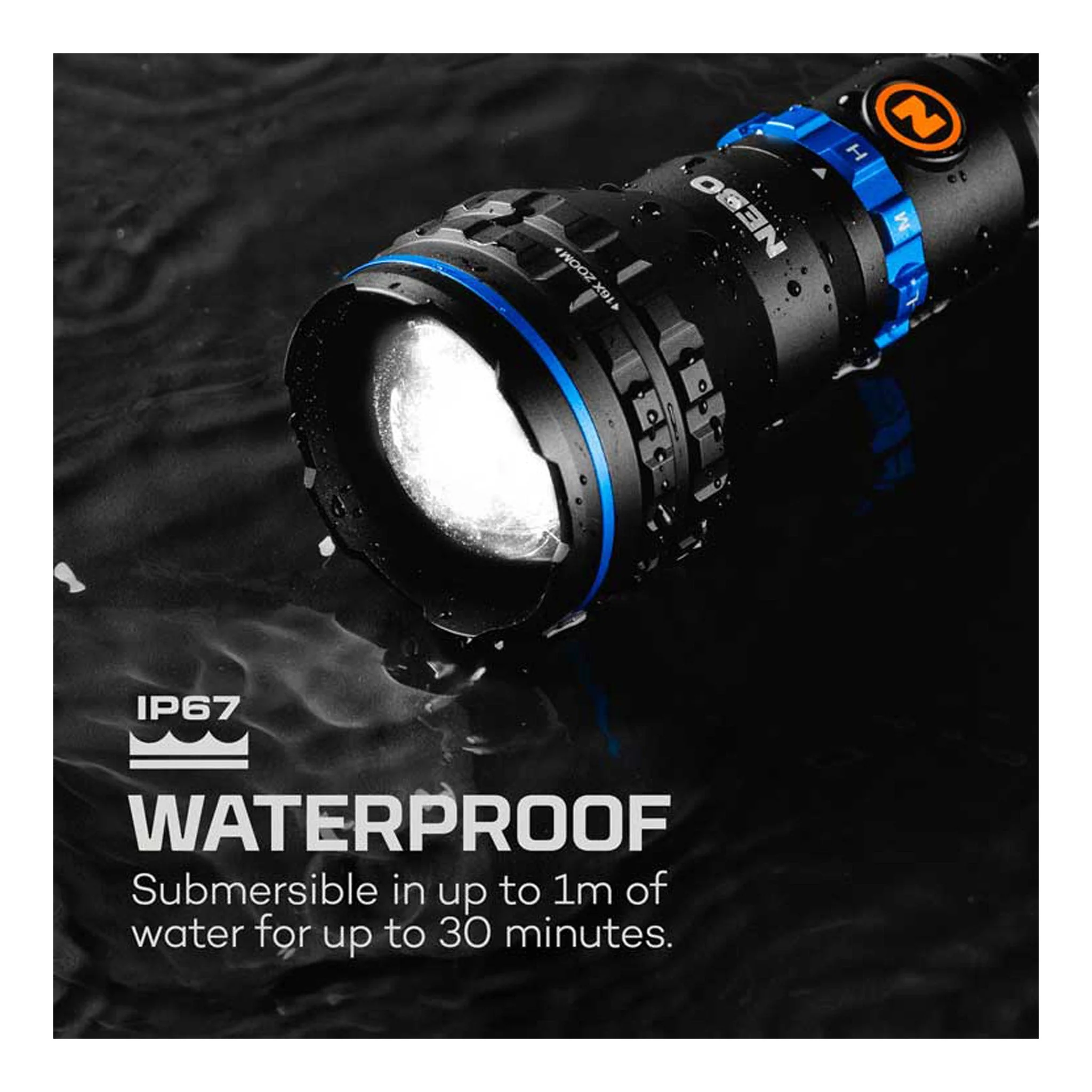 NEBO NEB-FLT-0026 Luxtreme MZ60 Blueline USB-C Rechargeable Flashlight - Image 5