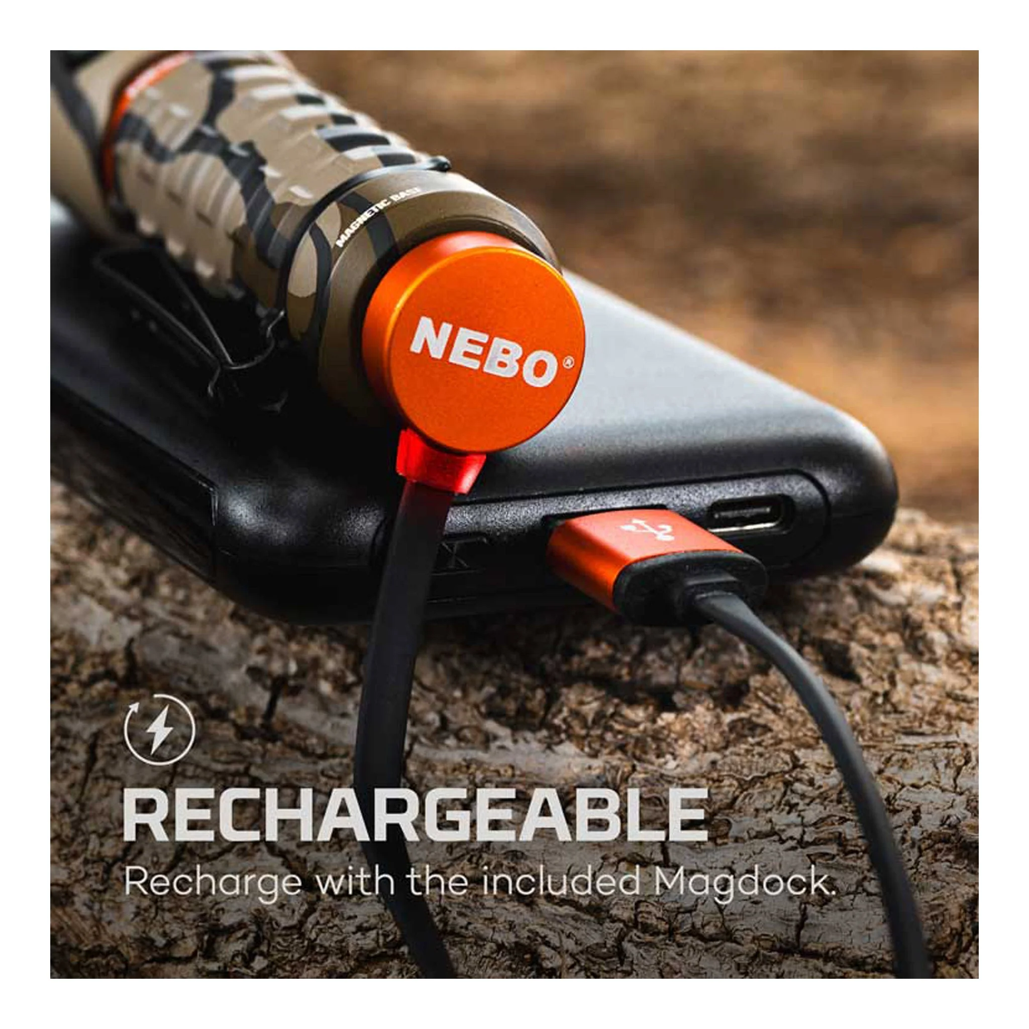NEBO NEB-FLT-1062 TORCHY 2K Rechargeable Pocket Flashlight - MossyOak Bottomland - Image 3