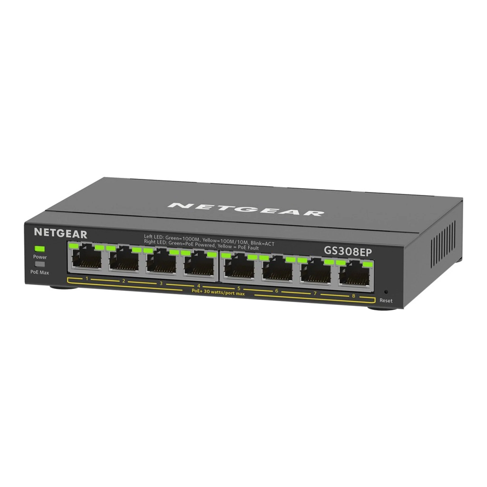 Netgear GS308EP-100NAS 8-Port Gigabit Ethernet PoE+ Smart Managed Plus Switch