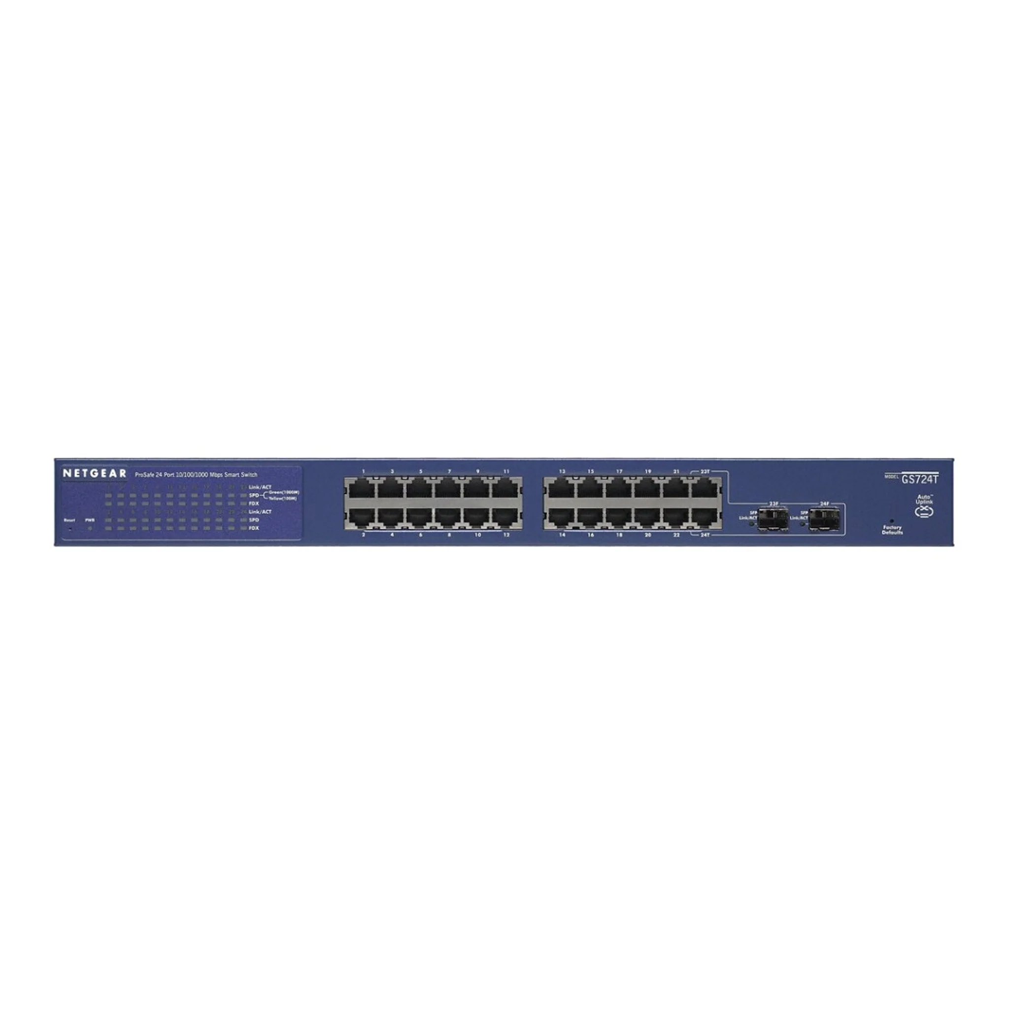 NETGEAR GS724T-400NAS 24-Port ProSAFE Gigabit Smart Managed Switch Plus 2 Dedicated SFP Ports - Image 2