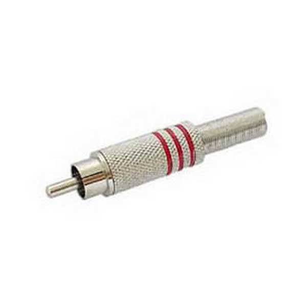 Nickel-Plated RCA Plug (Red)