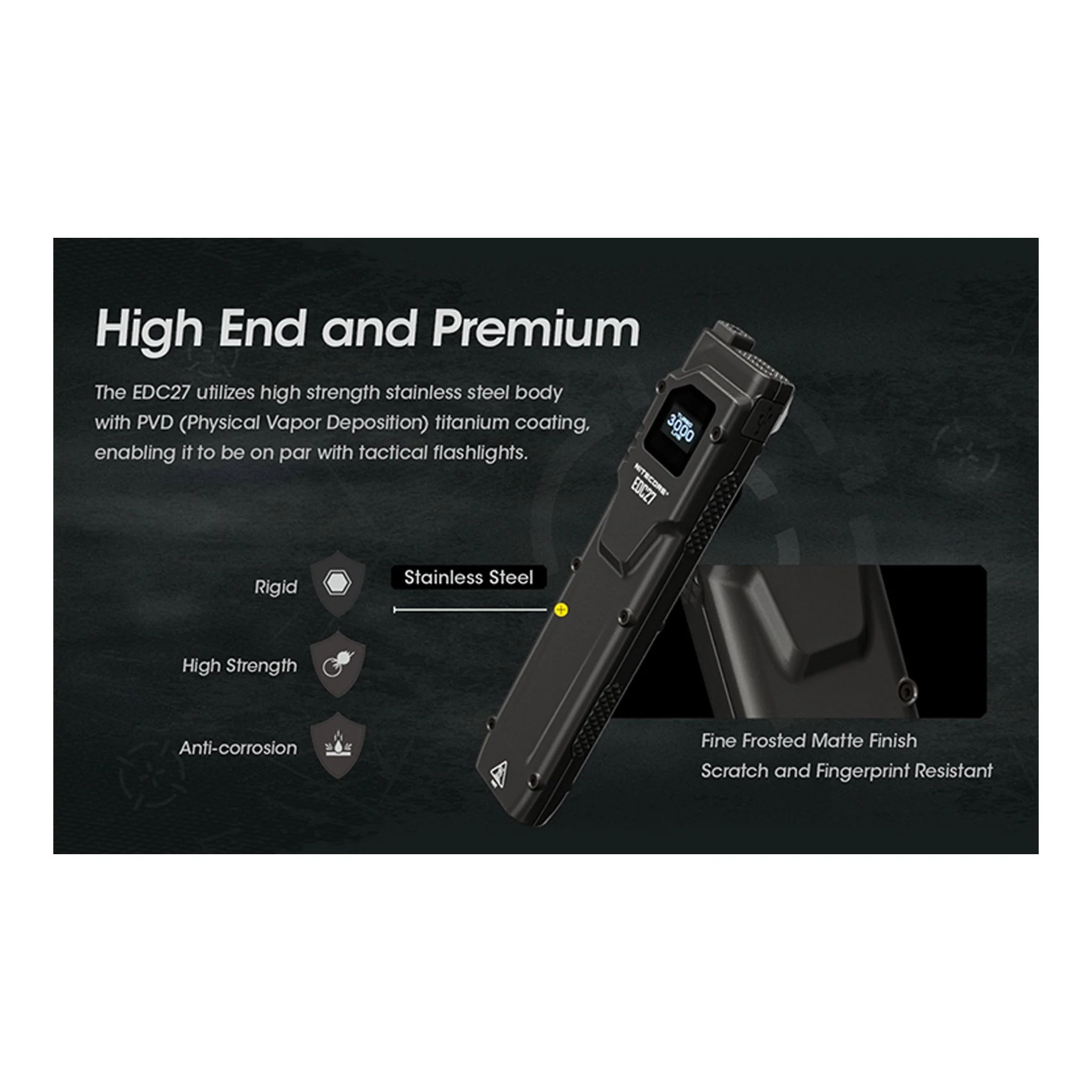 Nitecore FL-NITE-EDC27 3000 Lumen Ultra Slim Flat EDC Flashlight - Image 5