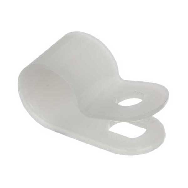 NSI Industries NC-250 1/4" Natural Nylon Screw Mount Cable Clamp 100-Pack