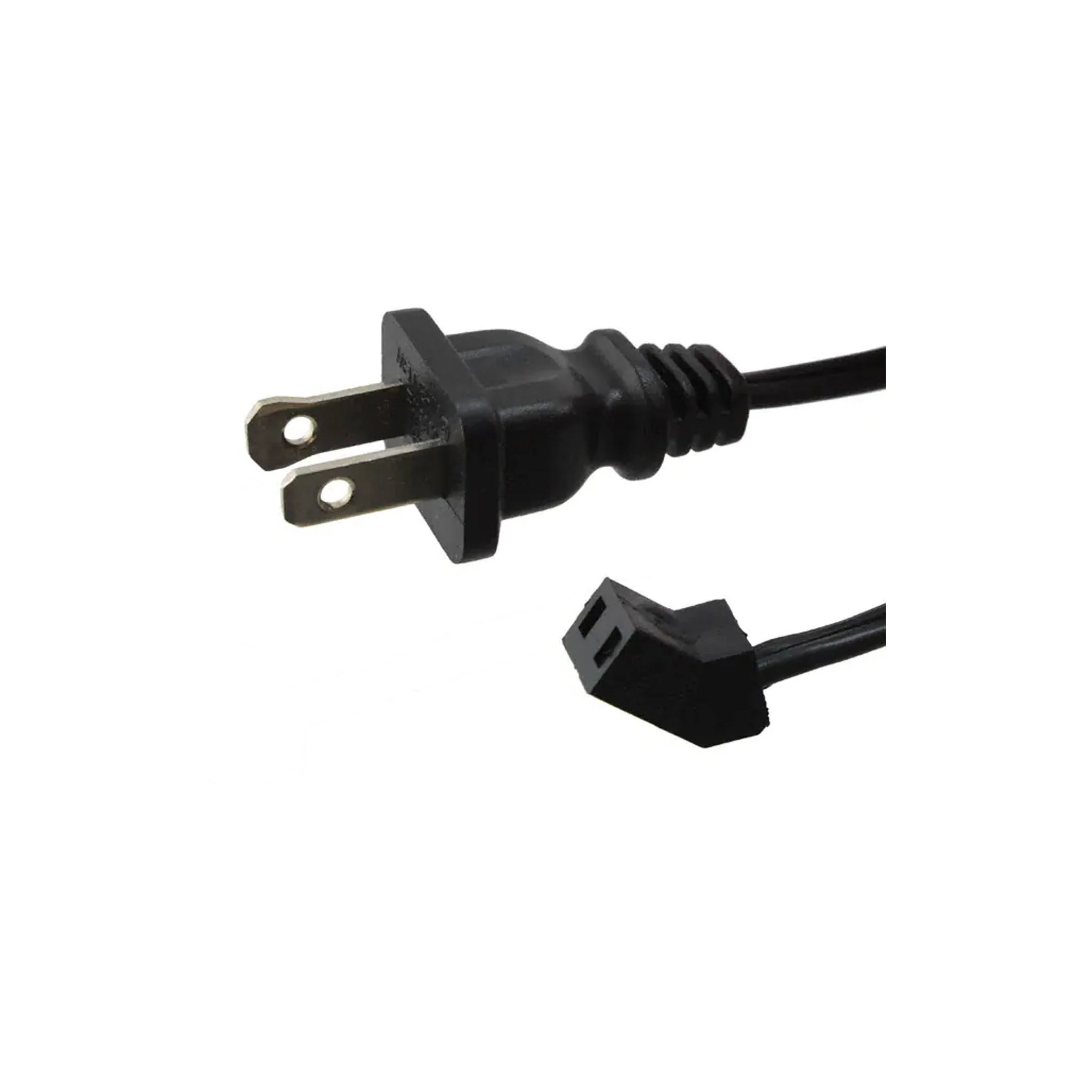 NTE 77-FC48P 48" Black 2-Prong AC Fan Cord with 45° Plug