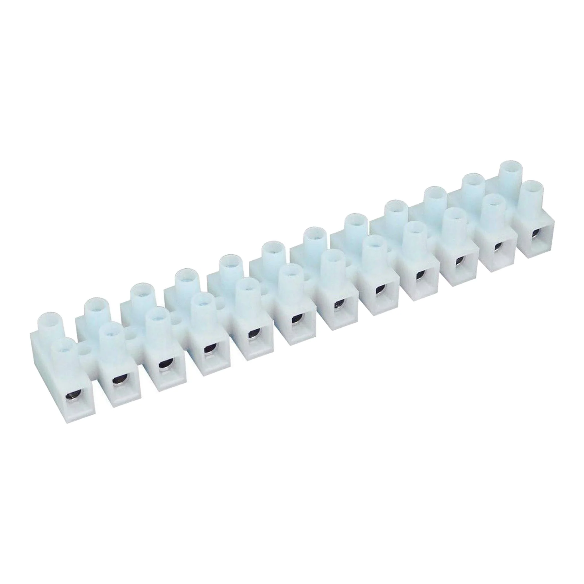 NTE Electronics 25−E2100−12 12-Position 300V 30A Euro Style Barrier Strip with 10mm Pitch