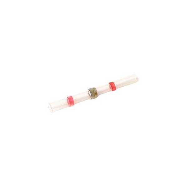 NTE Heat Shrink Insulated 22-18 AWG Butt Connectors with Internal Fluxed Solder Ring (10 pk)