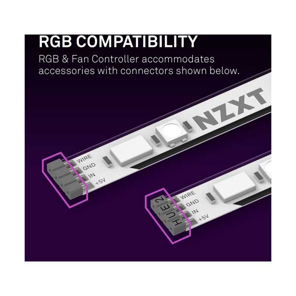 NZXT AC-2RGBC-B1 RGB Lighting & Digitally-Controlled Fan Controller - Image 3