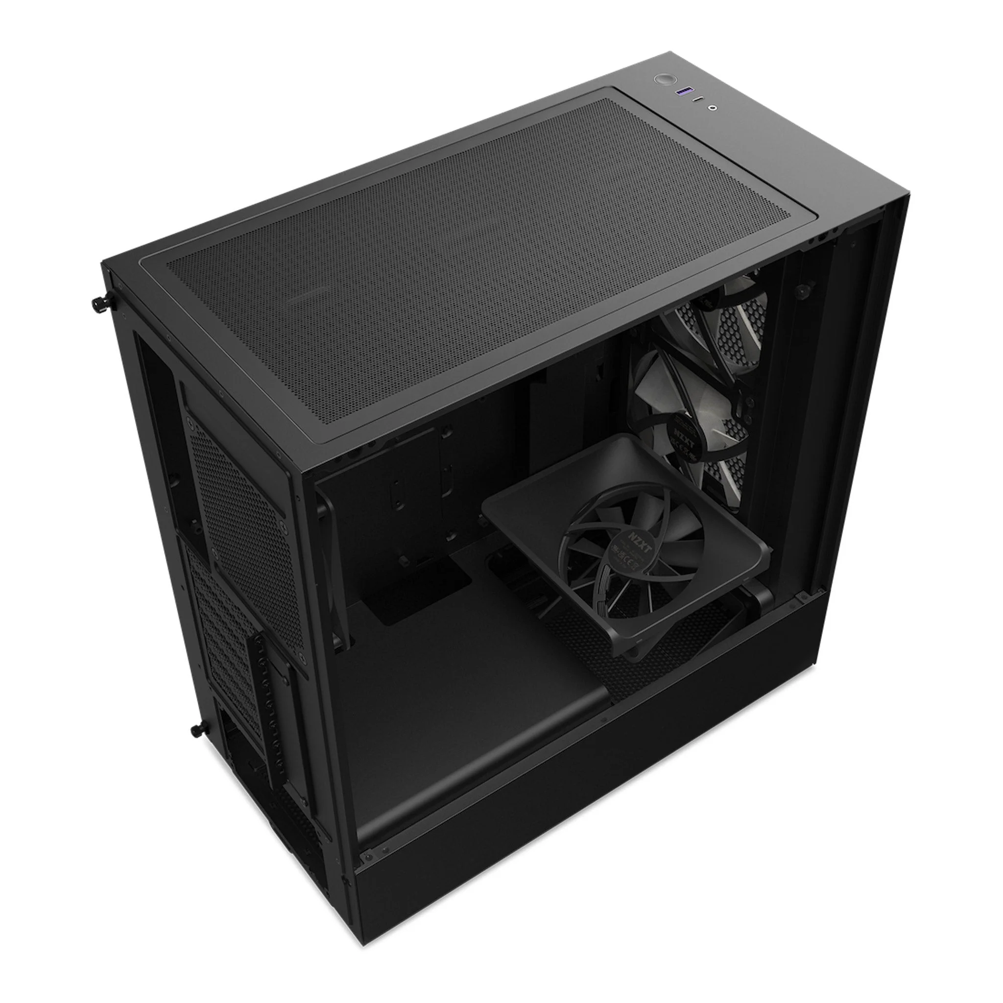 NZXT CC-H51FB-R1 H5 Flow RGB ATX Mid-Tower Case with RGB Fans - Black - Image 2
