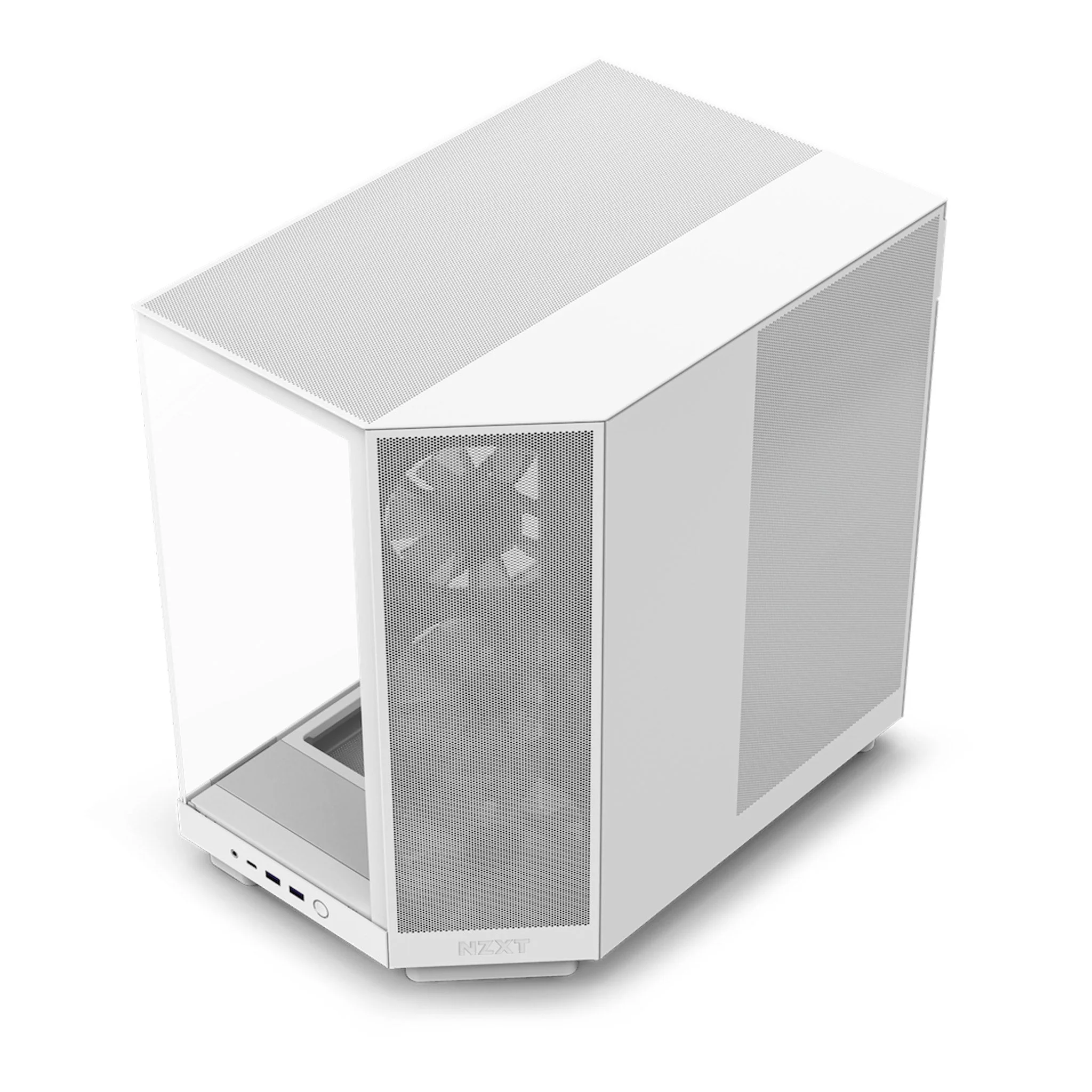 NZXT CC-H61FW-R1 H6 Flow RGB Mid-Tower Dual-Chamber Airflow ATX Case - White - Image 2