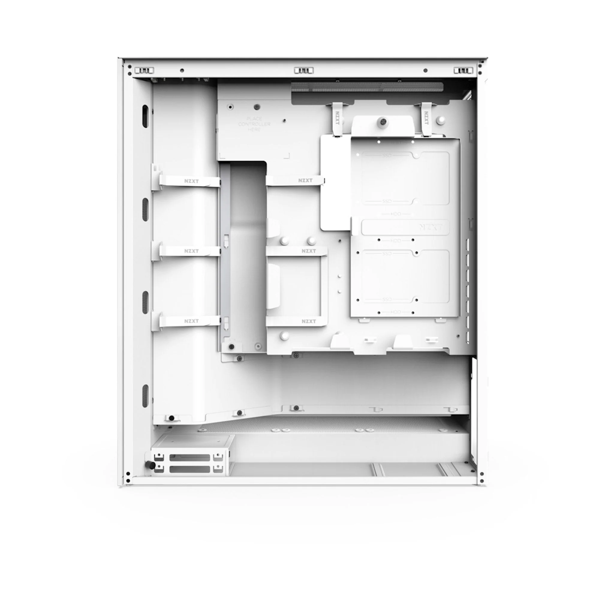 NZXT CM-H72FW-R1 H7 Flow RGB Mid-Tower ATX Airflow Case with RGB Fans - White - Image 3