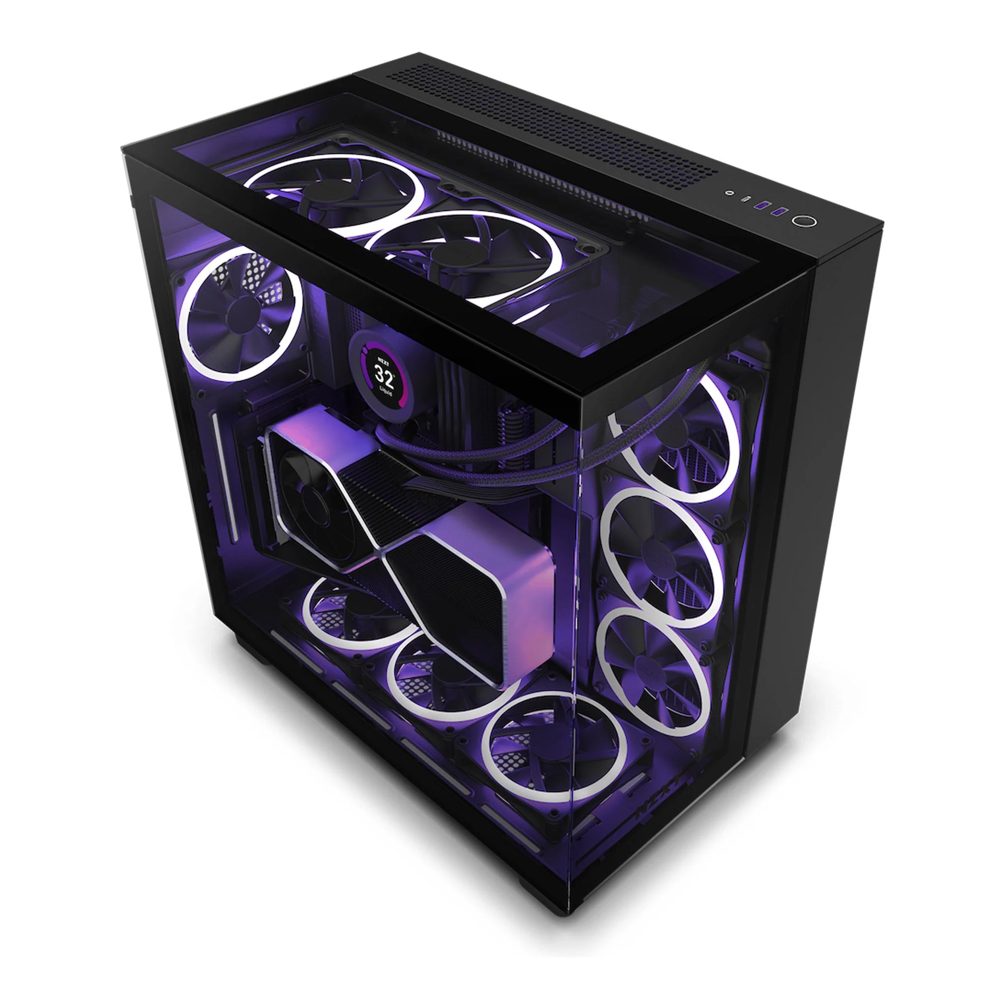 NZXT CM-H91EB-01 H9 Elite Premium Dual-Chamber Mid-Tower Airflow Case - Black