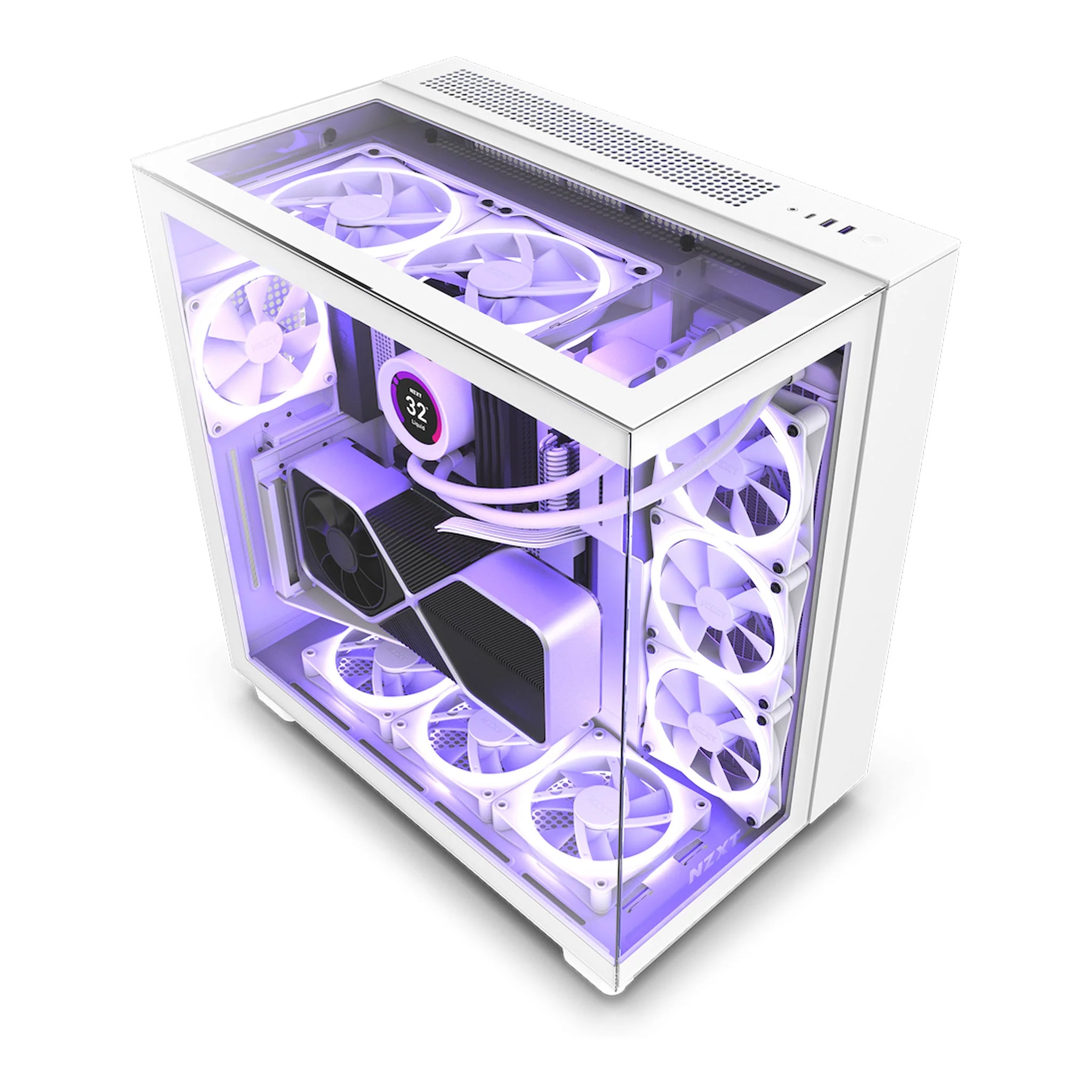 NZXT CM-H91EW-01 H9 Elite Premium Dual-Chamber Mid-Tower Airflow Case - White