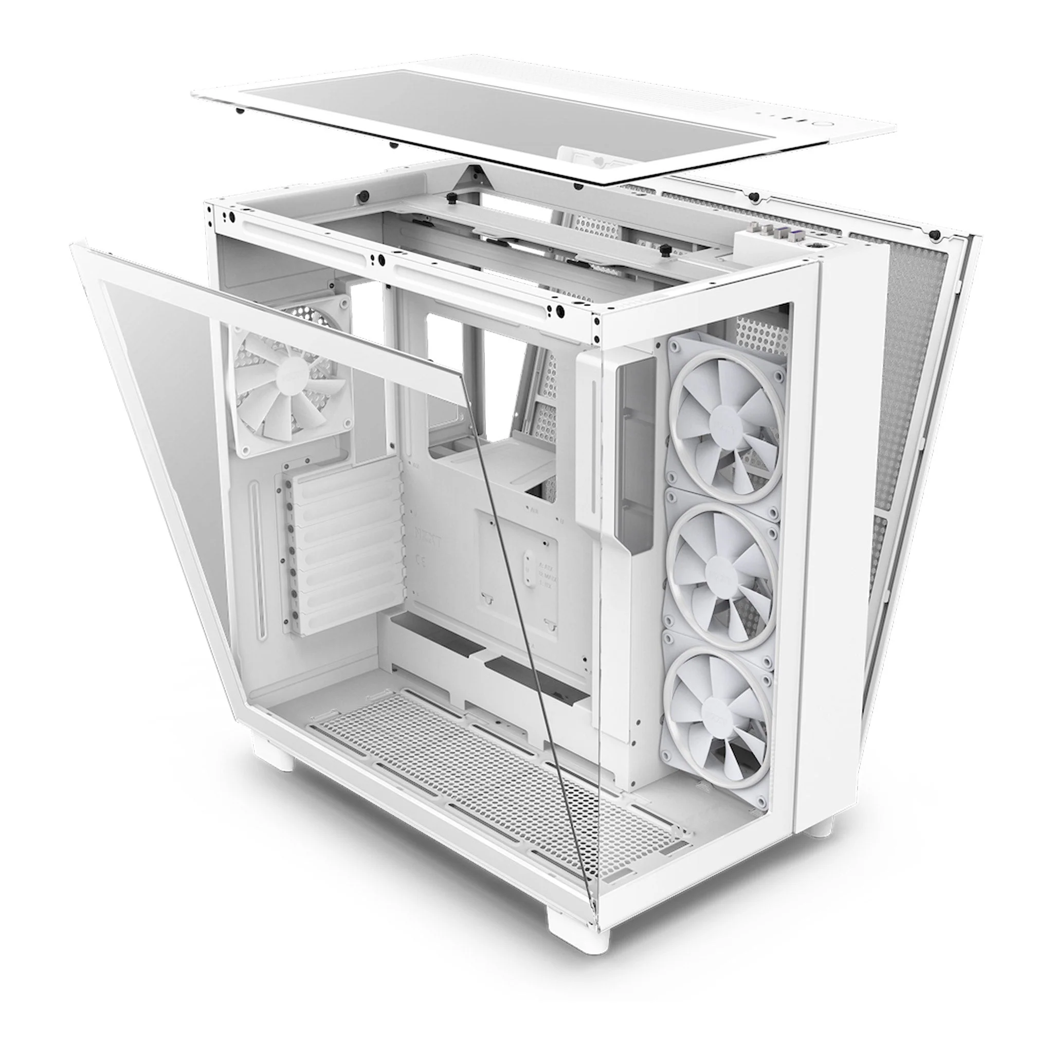 NZXT CM-H91EW-01 H9 Elite Premium Dual-Chamber Mid-Tower Airflow Case - White - Image 5
