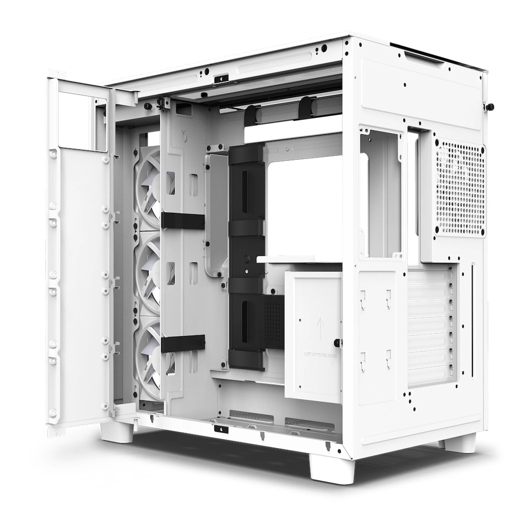 NZXT CM-H91EW-01 H9 Elite Premium Dual-Chamber Mid-Tower Airflow Case - White - Image 6