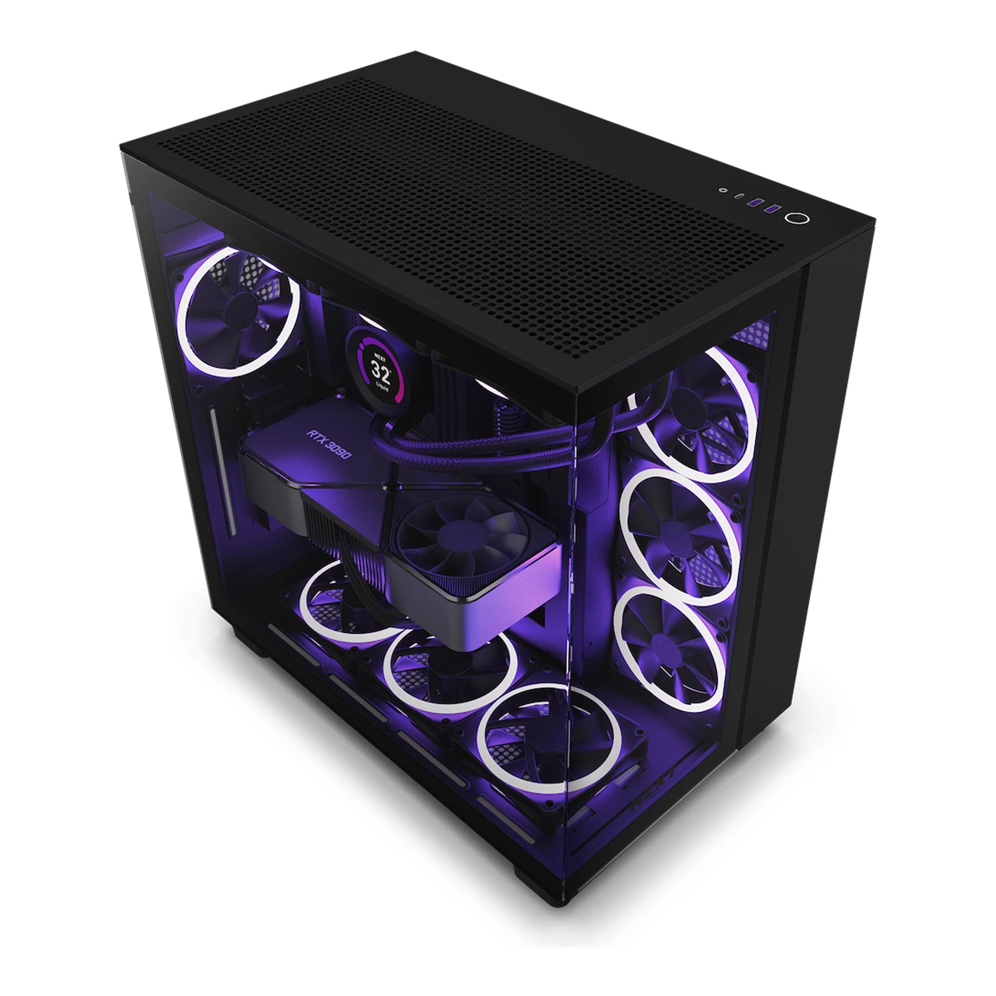 NZXT CM-H91FB-01 H9 Flow Dual-Chamber Mid-Tower Airflow Case - Black