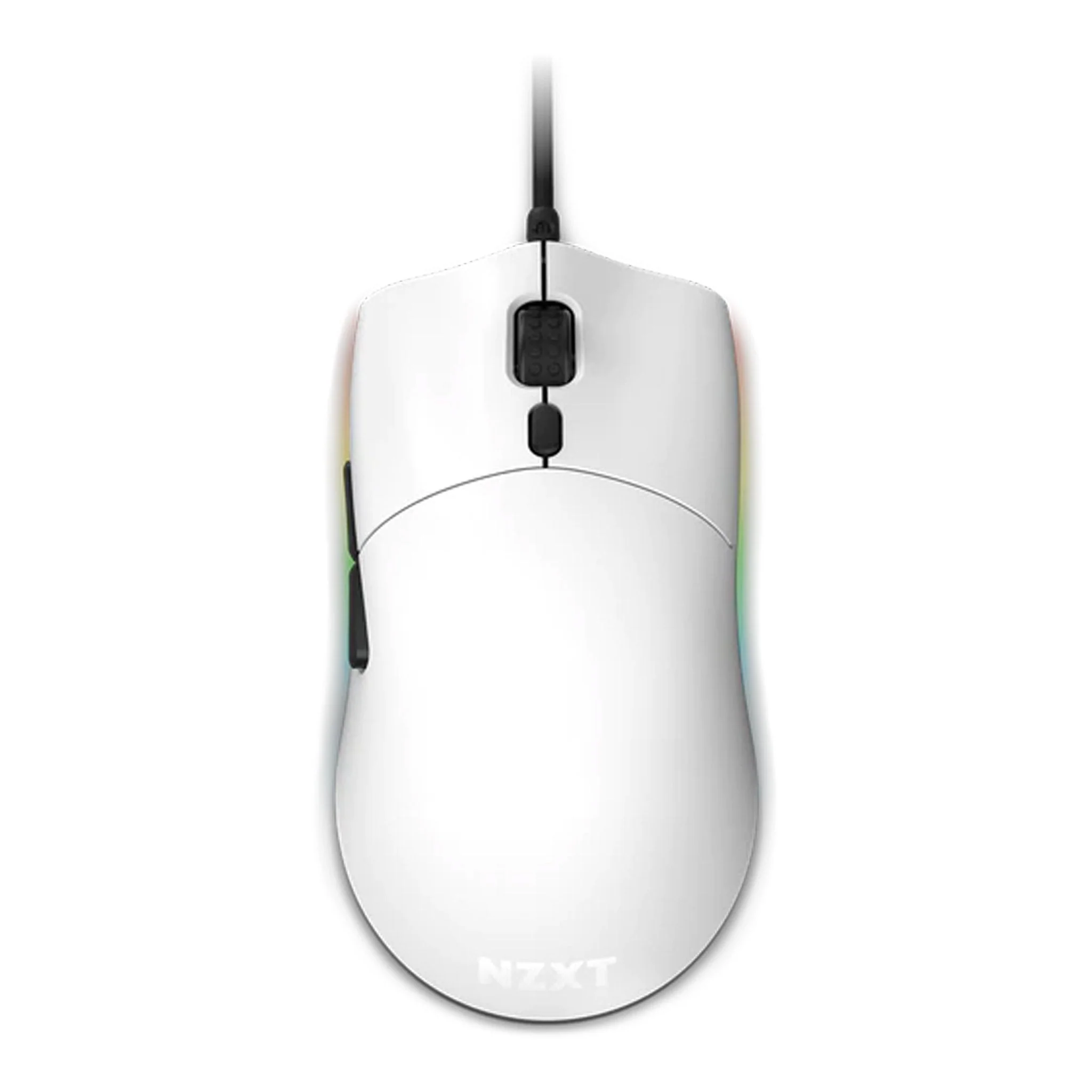 NZXT MS-1WRAX-WM Lift White RGB Lightweight Ambidextrous Mouse - Image 2