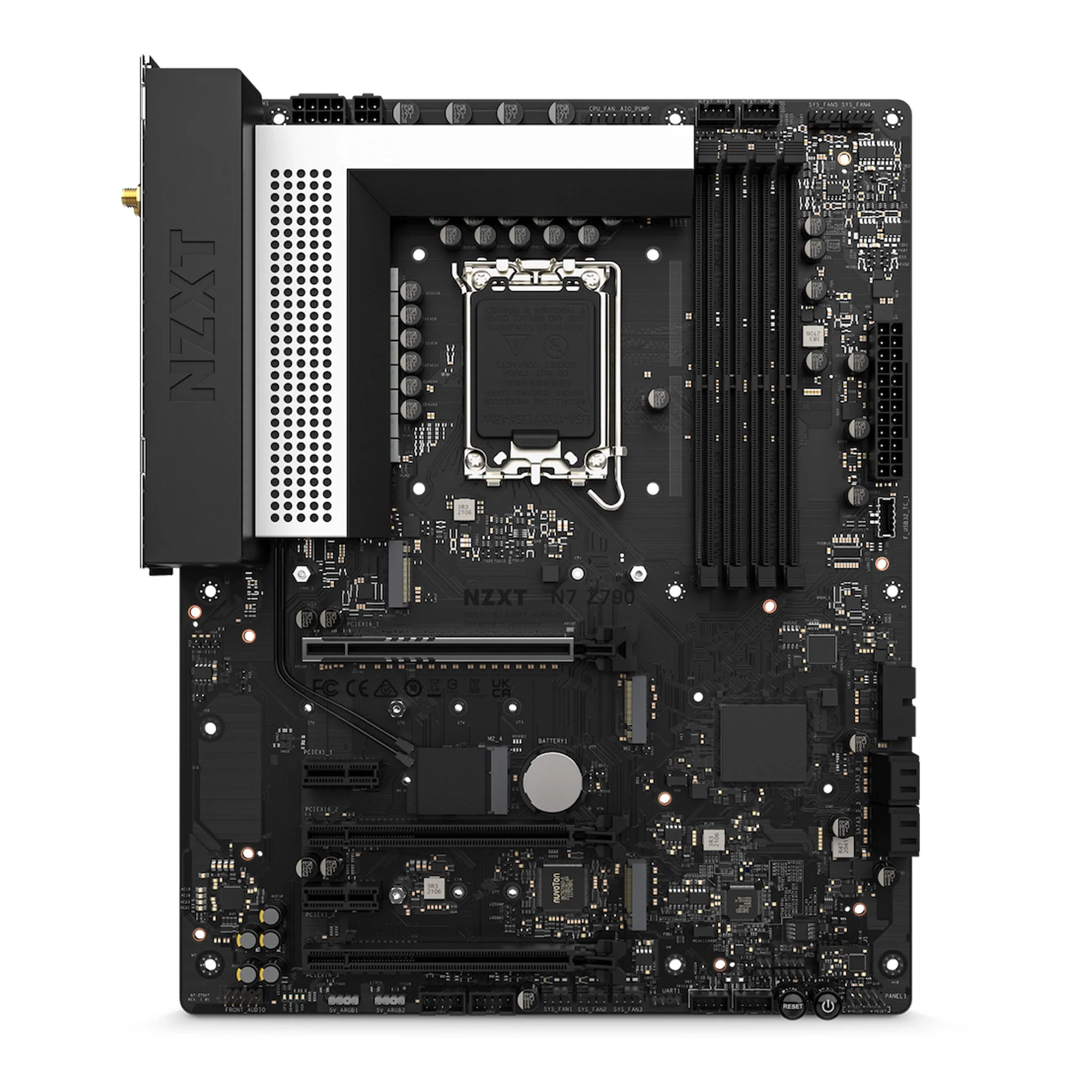 NZXT N7-Z79XT-W1 N7 Intel Z790 Wi-Fi 6E ATX Motherboard - White Cover - Image 3