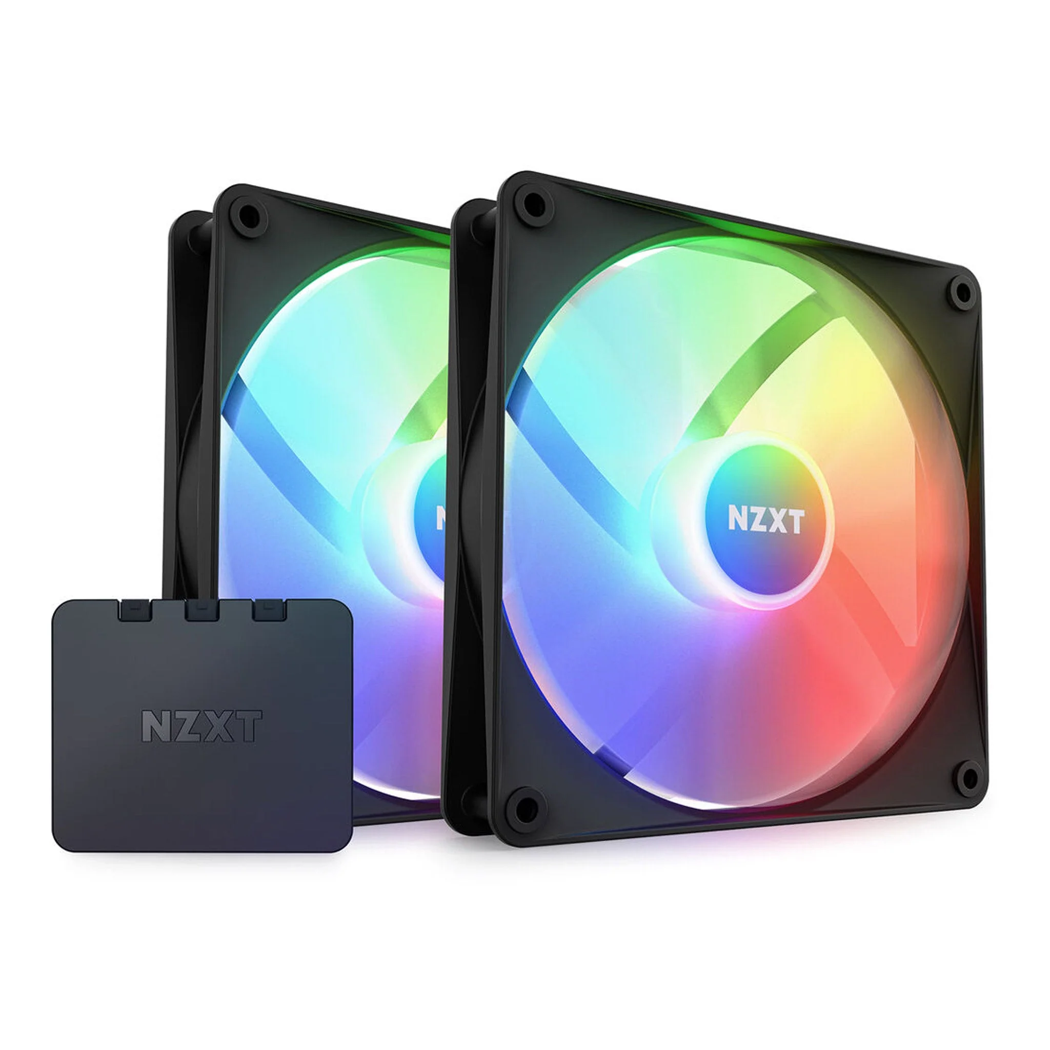 NZXT RF-C14DF-B1 140mm Hub-Mounted F140 RGB Fans with RGB Controller - 2-Pack Black