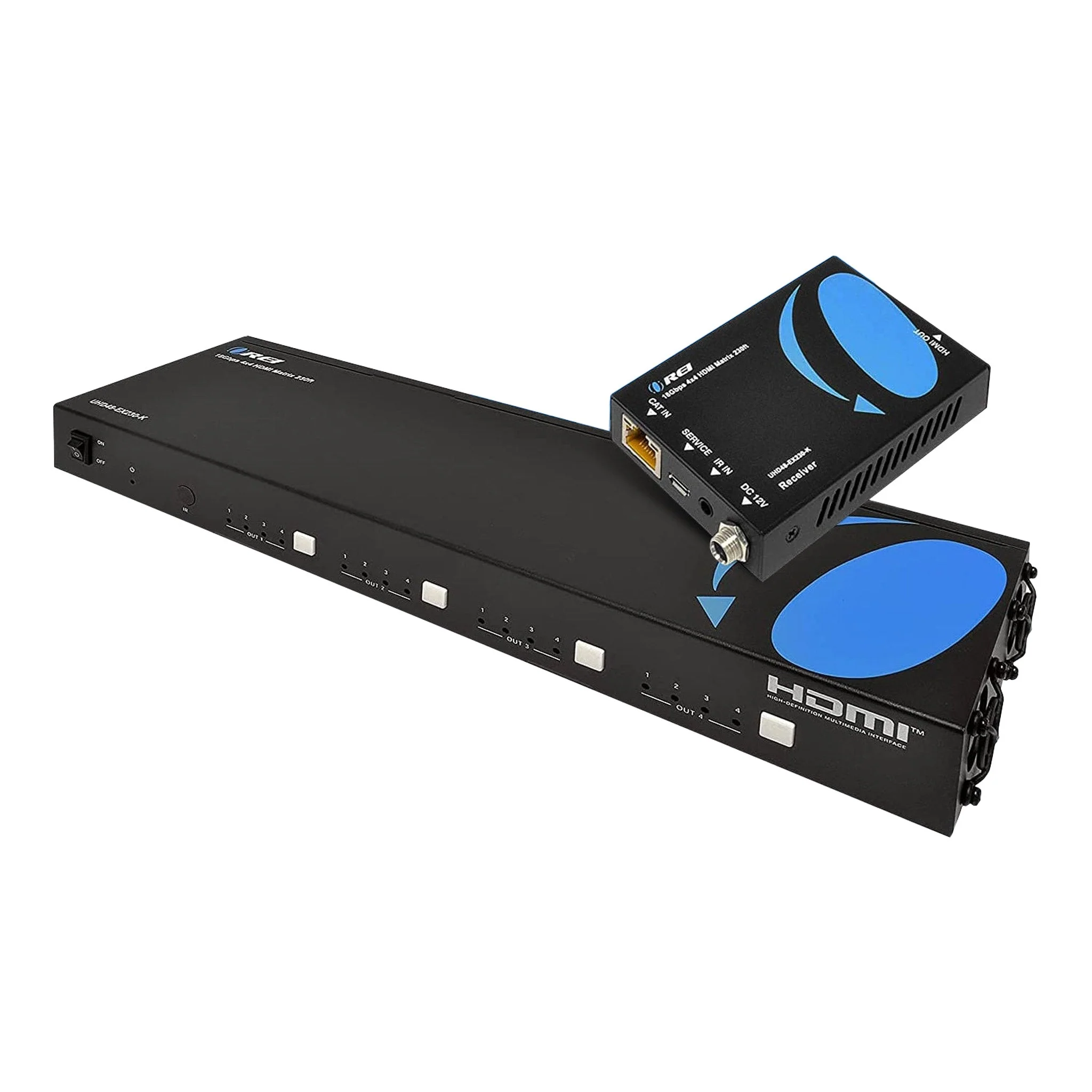 OREI UHD48-EX230-K 4x4 HDMI Matrix Extender - UltraHD 4K@60Hz Over Single CAT6/7 Cable - Image 2