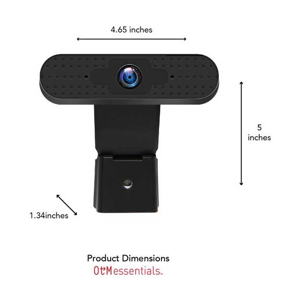 OTM Essentials OB-AKK 1080p Full HD USB Webcam with Built-In Microphone - Image 3