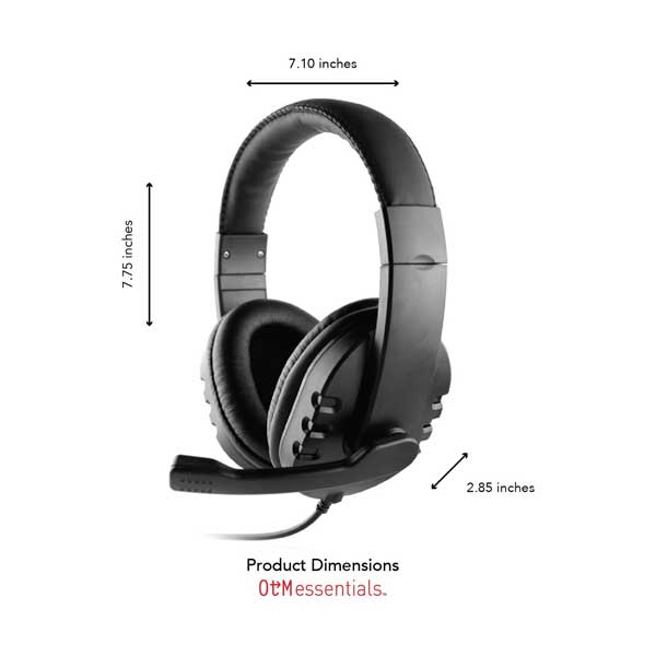 OTM Essentials OB-AOK Pro Stereo Headset with In-Line Volume and Noise-Canceling Microphone - Image 3