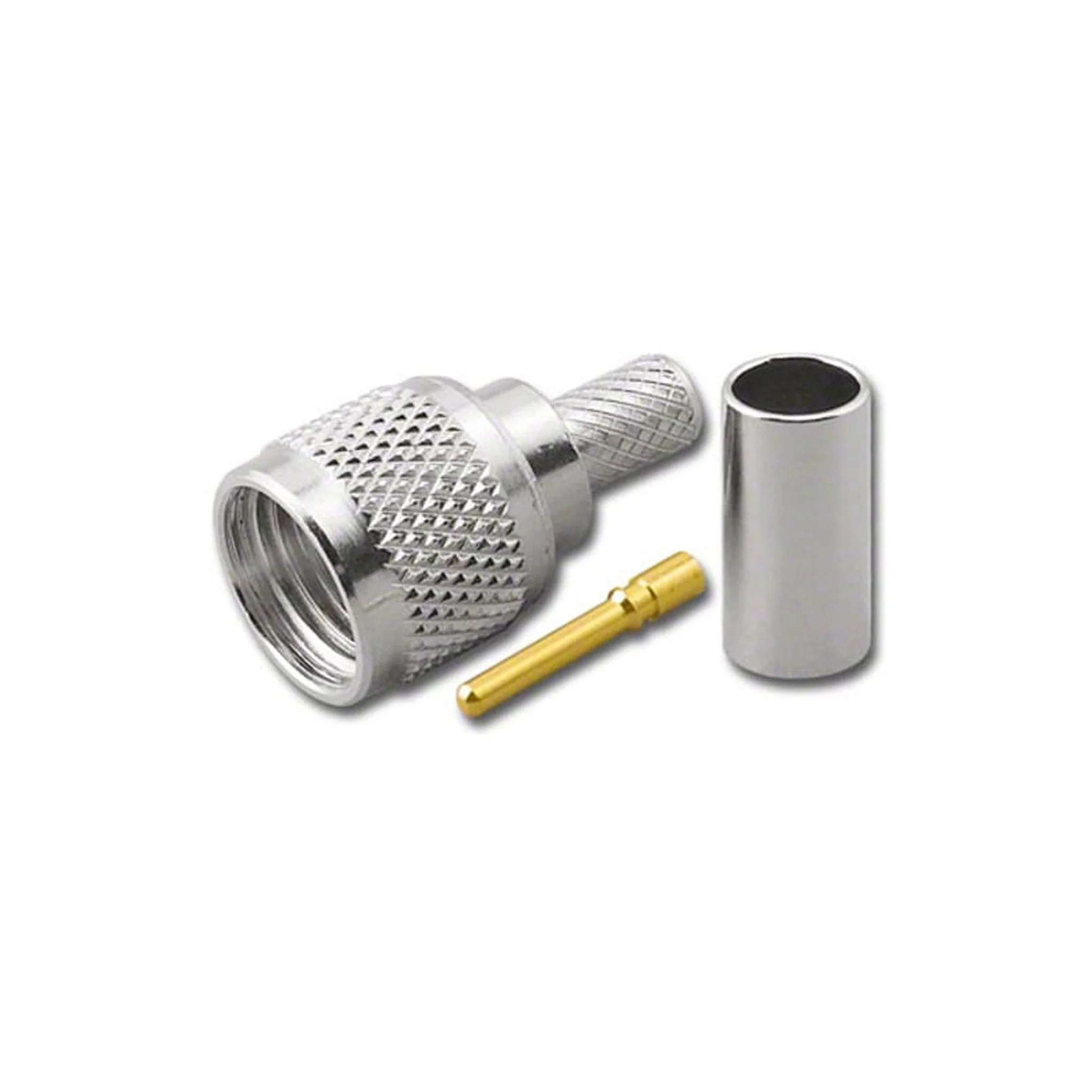 Pan Pacific MU-7248 3-Piece Mini UHF Crimp Plug Connector for RG-58/U RG-58A/U