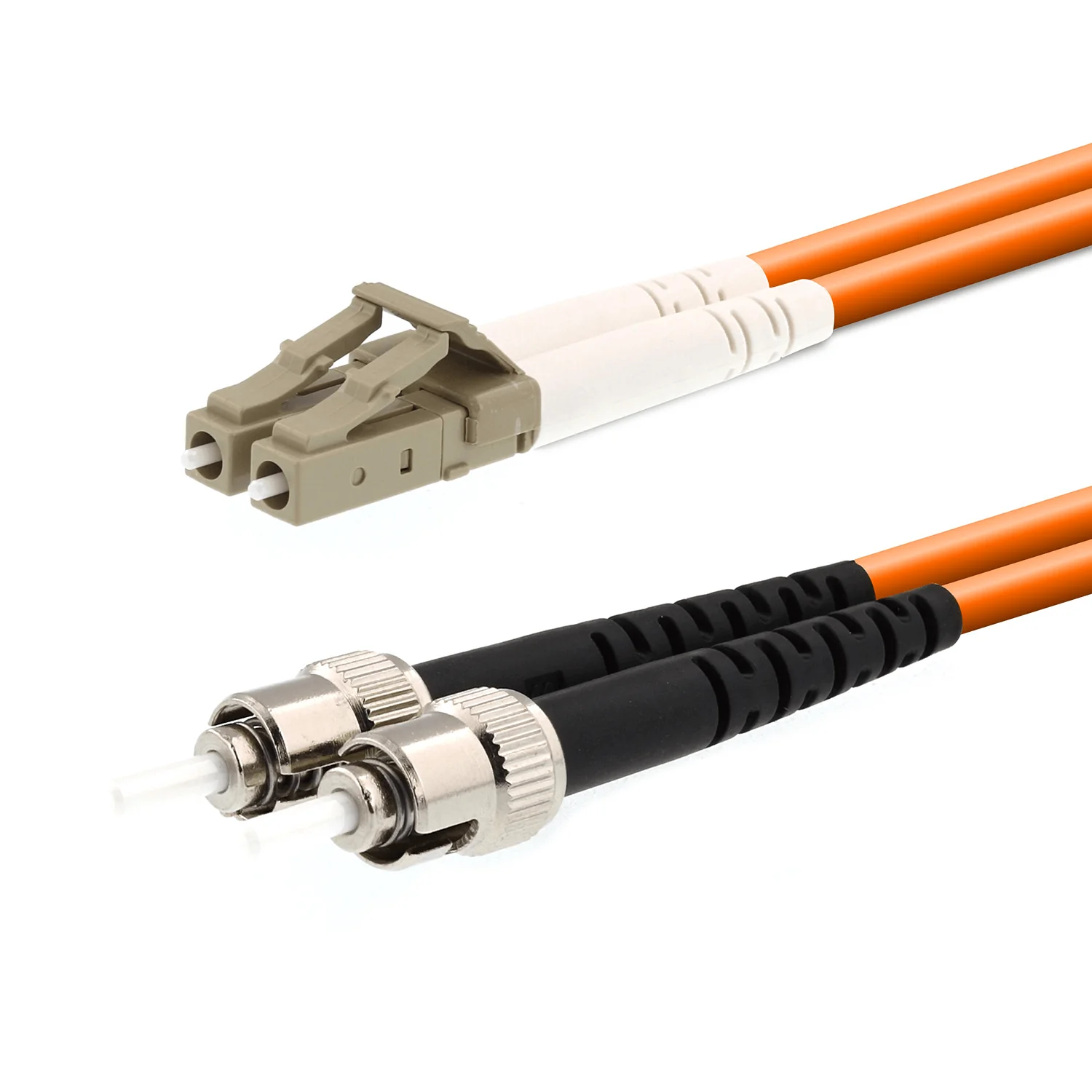 LC to ST 2M, Multimode Fiber Optic Patch Cable, Duplex, OM1, PVC (OFNR), 2.0MM, Orange