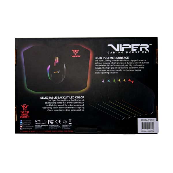 Patriot PV160UXK Viper LED Gaming Mouse Pad - Image 4