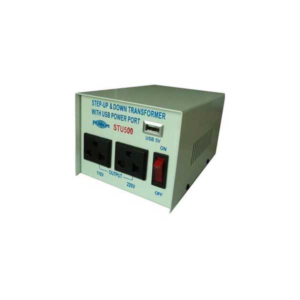 Philmore 500 Watt Step Up/Step Down Transformer with USB Power Port