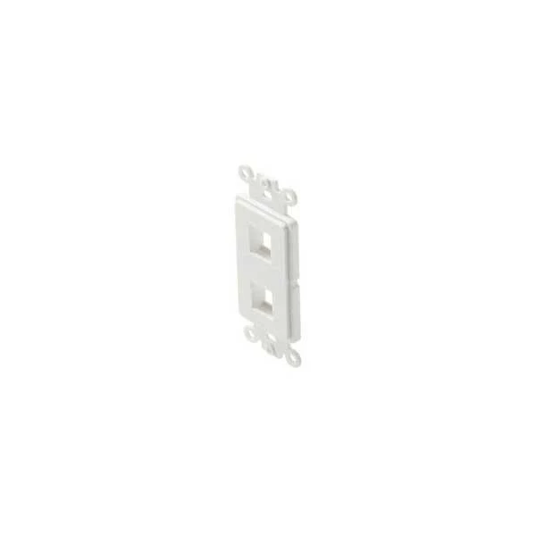 Philmore 72-5052 2-Port Single Gang Flush Mount Keystone Wallplate Insert - White
